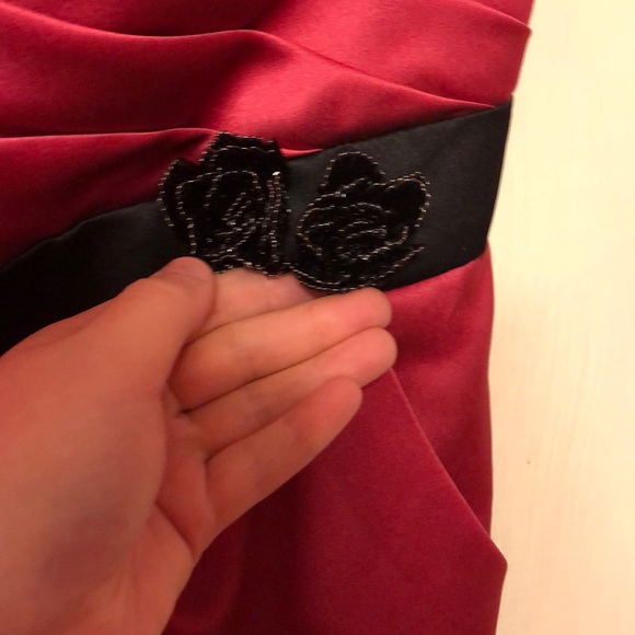 Hot pink formal strapless dress - Picture 4 of 5